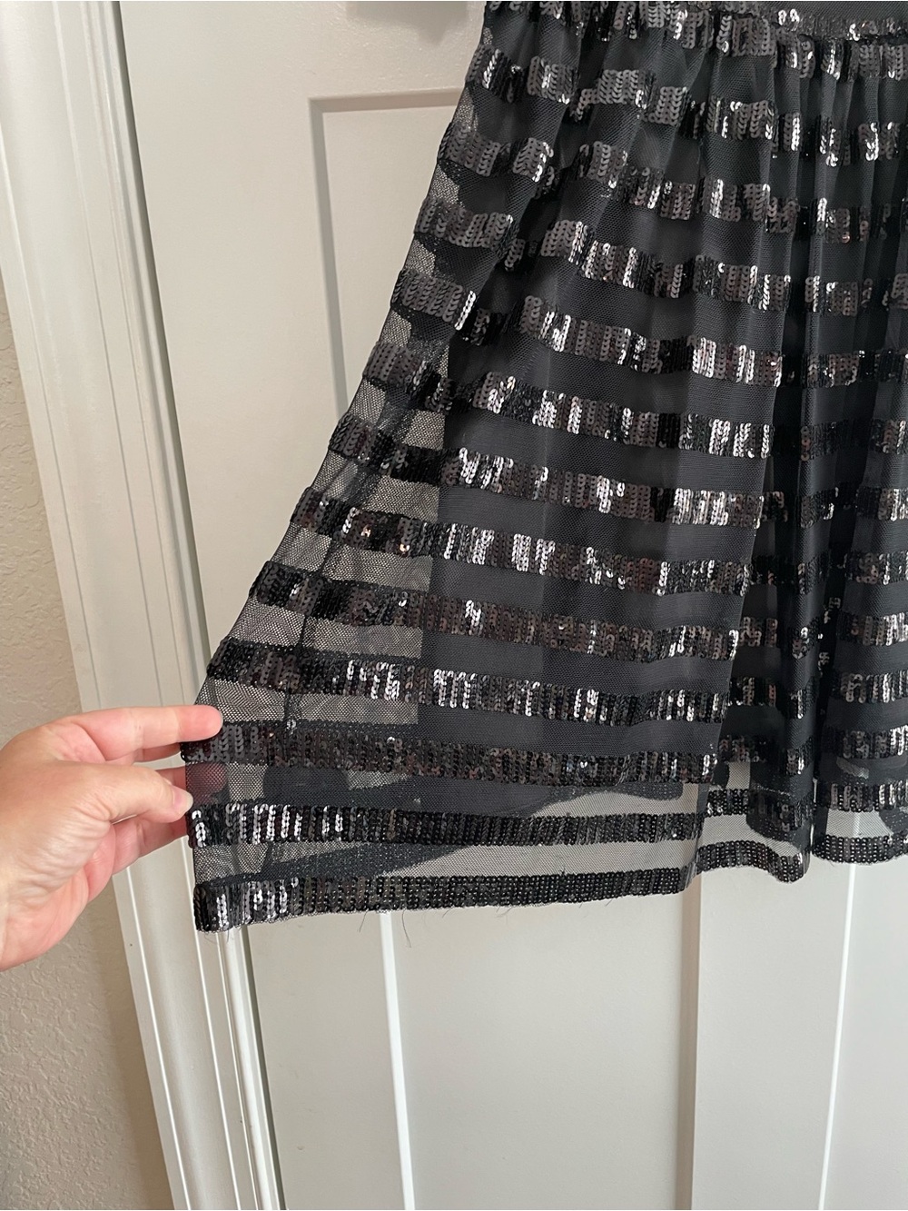 Y2K Sequin Striped Max and Cleo Cocktail Dress Size 6 - Picture 3 of 9